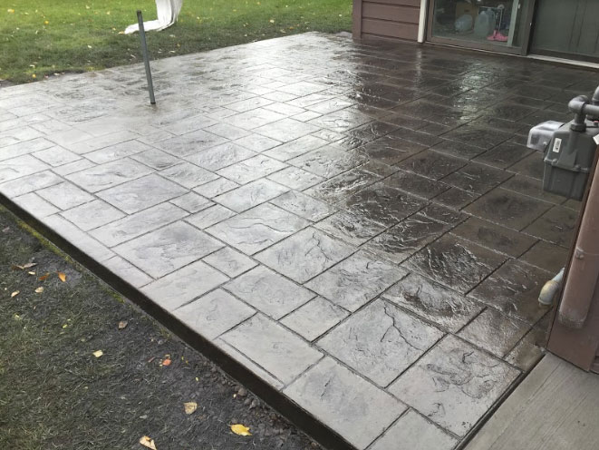 Stamped Concrete Installation, Cost Of Stamped Concrete Patio Per Sq Ft