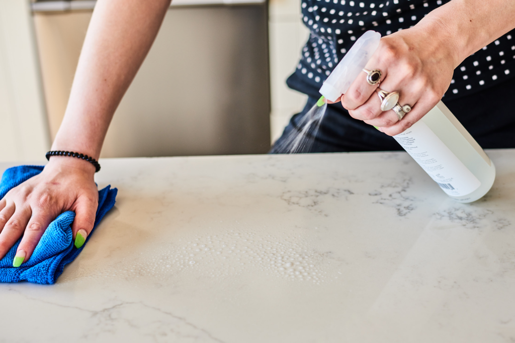 clean the surface of your dining room table