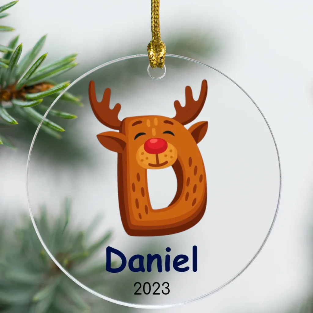 Personalized Christmas Letter Ornaments